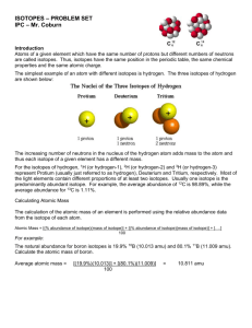 Isotopes Worksheet