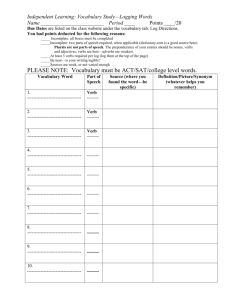 Vocabulary Study Sheet