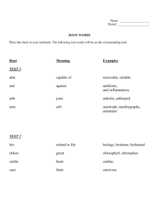 ROOT WORDS