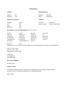 Noun Phrases Cheat Sheet