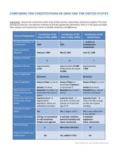 Comparing Ohio and US Constitutions Answer Key