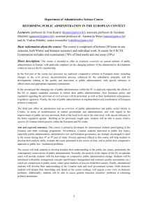 Reforming public administration in European context