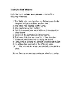 Identifying Verb Phrases