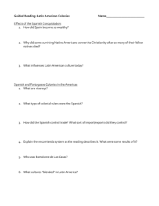 Guided Reading: Latin American Colonies