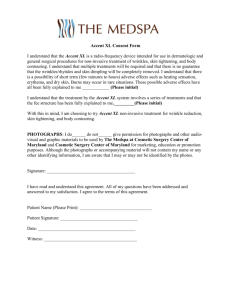 Accent XL Consent Form I understand that the Accent XL is a radio