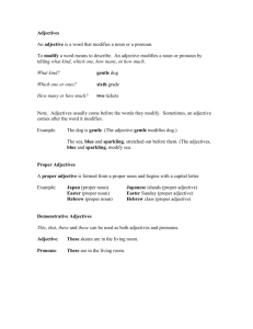 Adjectives