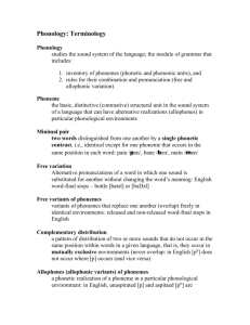 Phonology terminology (MS Word)