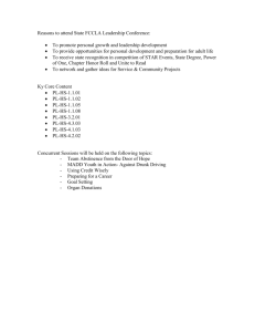 Reasons to attend State FCCLA Leadership Conference