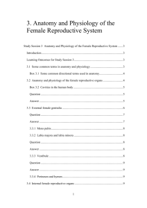 3. Anatomy and Physiology of the Female Reproductive System
