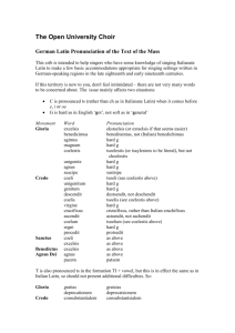 German Latin pronunciation