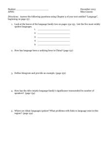 APHG Language Ch