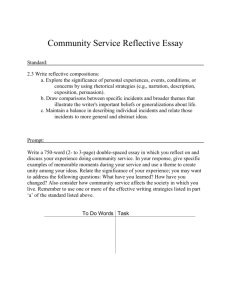 Community Service Reflective Essay