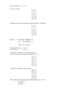 Given a sequence: 3, 7, 11, 15