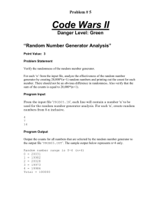 Random Number Generator Analysis