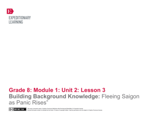 Grade 8: Module 1: Unit 2: Lesson 3 Building Background