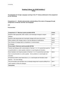 Grading Criteria, for G418