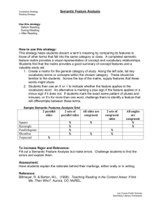 Semantic Feature Analysis - Las Cruces Public School District