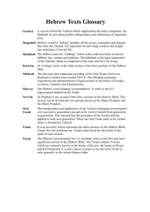 Hebrew Texts Glossary