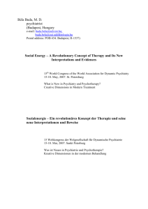 Social Energy – A Revolutionary Concept of Therapy