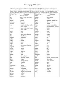 The Language of Life Science