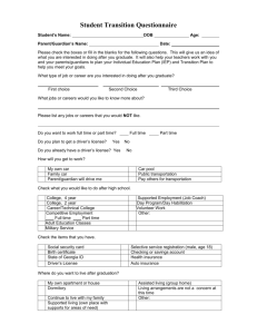 Student Transition Questionnaire