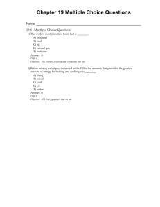 Chapter 19 Multiple Choice Questions (Answers). - science-b