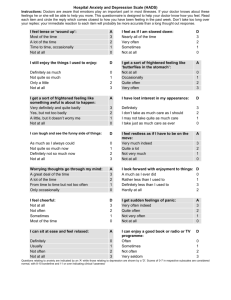 Hospital Anxiety and Depression Scale (HADS)