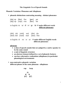 The linguistic use of speech sounds (MS Word)