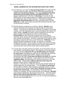 model answers on the vietnam war igcse past paper question