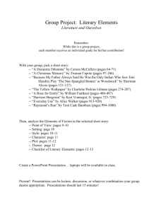 Group Project: Literary Elements