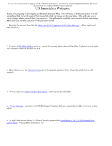 Spanish American War Webquest