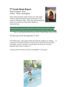 5th Grade Book Report