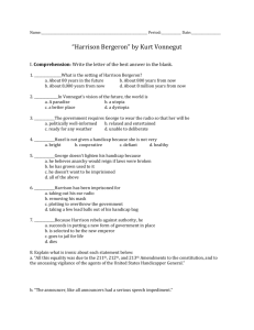 Name: ______ Period:______ Date: “Harrison Bergeron” by Kurt