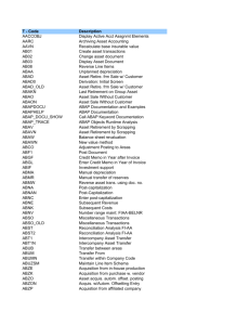 T - Code Description AACCOBJ Display Active Acct Assgnmt