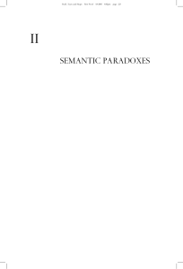 SEMANTIC PARADOXES