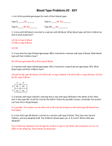 Blood Type Problems #2