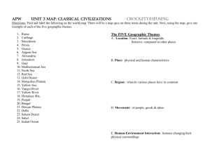 APW UNIT 2 MAP: CLASSICAL CIVILIZATIONS CROCKETT