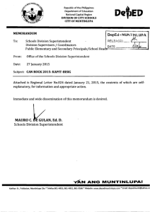 029-2015 Unnumbered Memo