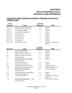 chapter 4 the accounting cycle: accruals and deferrals