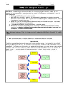 DBQ: The European Middle Ages