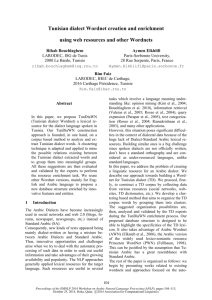 Tunisian dialect Wordnet creation and enrichment using web