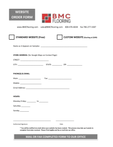 website order form