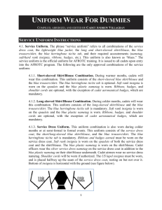 uniform wear for dummies - Detachment 855 Air Force ROTC