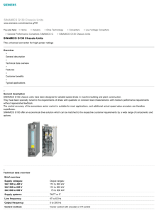 SINAMICS G130 Chassis Units SINAMICS G130