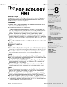 Population Ecology Worksheet