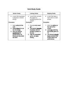 Verb Study Guide