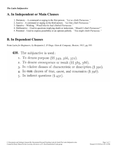 The Latin Subjunctive