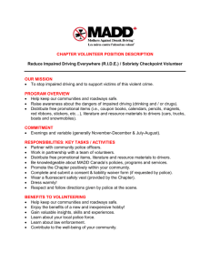 CHAPTER VOLUNTEER POSITION DESCRIPTION Reduce