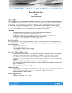 Intern Researcher EMC Cork, Ireland