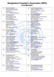 Bangladesh Paediatric Association (BPA)